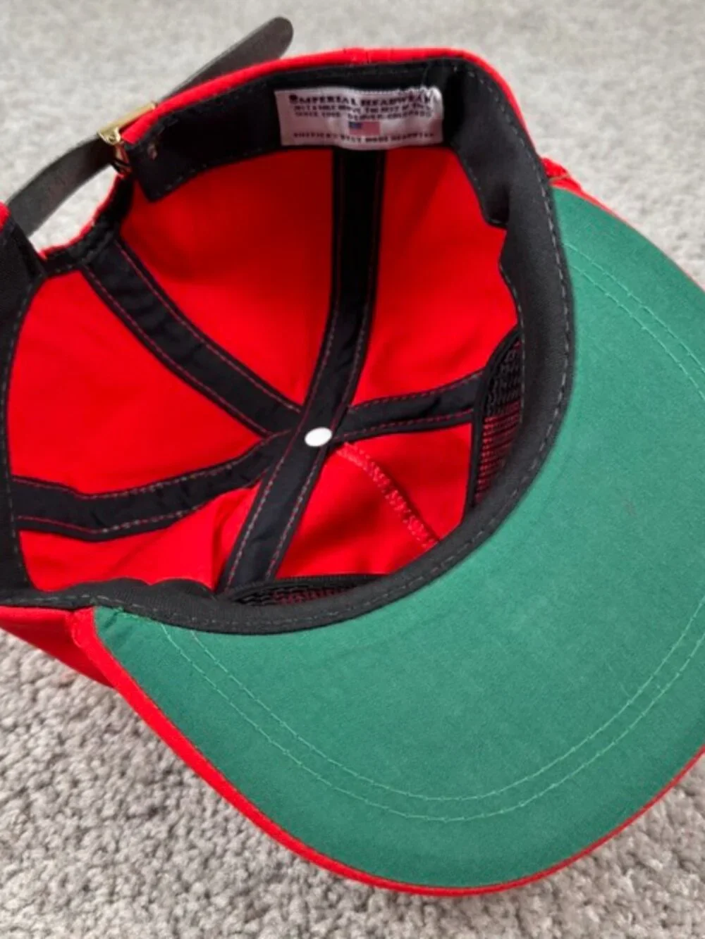 Vintage Aspen Colorado Hat Strapback Imperial Headwear USA Ski Rope Cap 80s Red